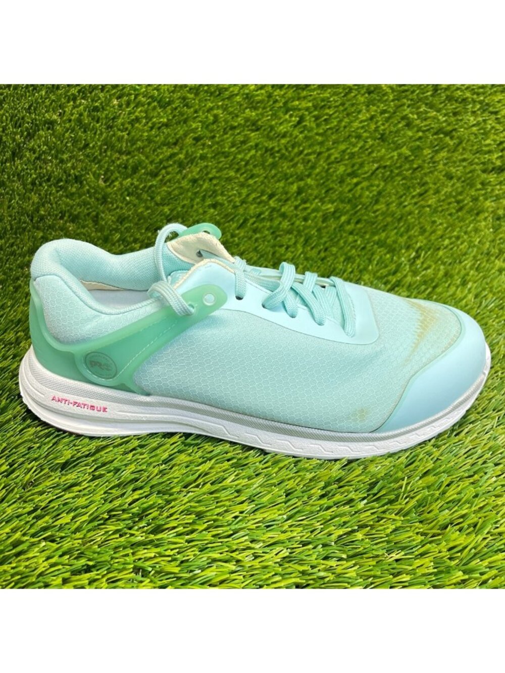 Timberland PRO Overdrive Womens Size 7.5 Blue White Composite Toe Work Shoes